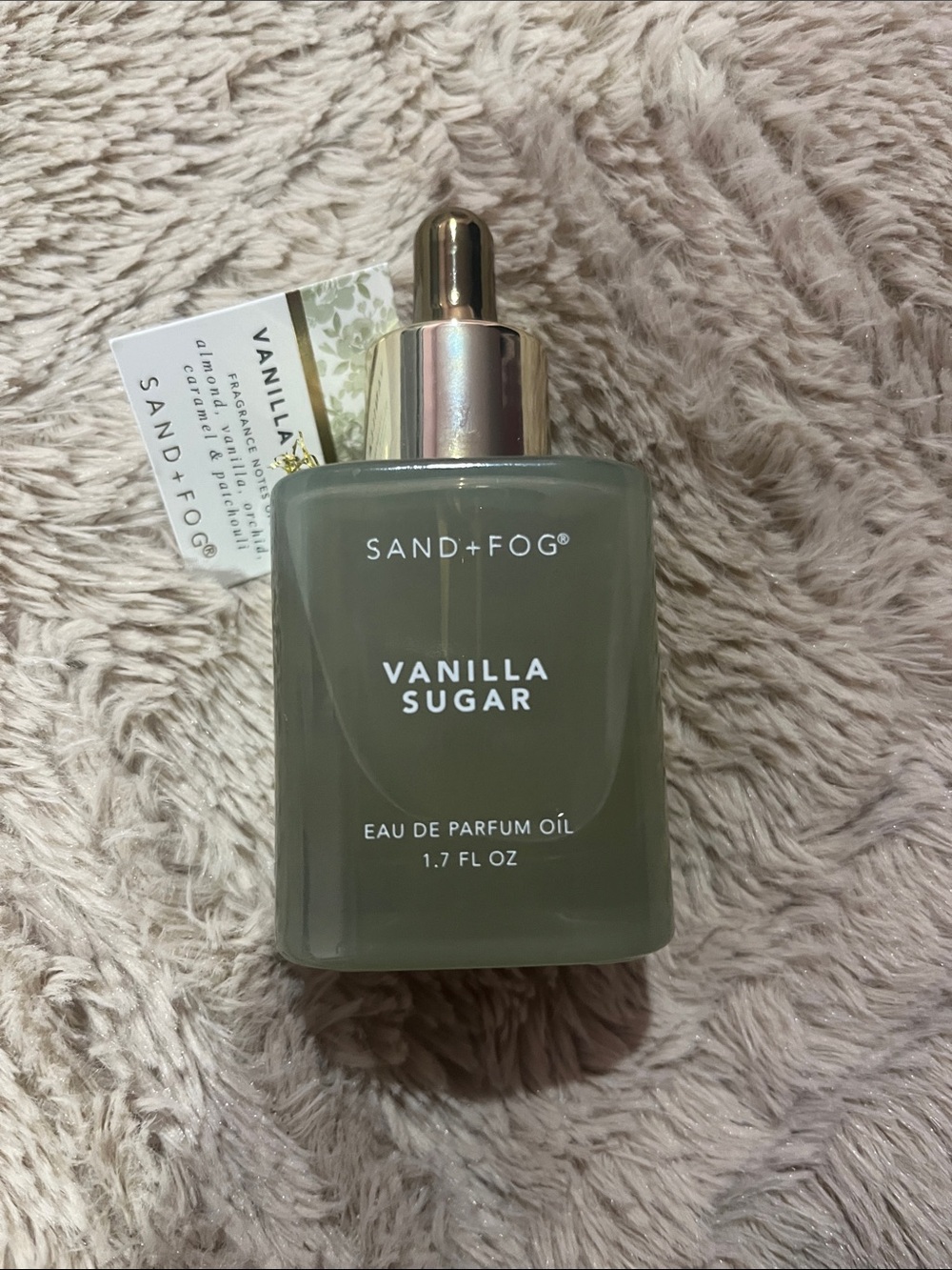 SAND+FOG Vanilla Sugar Eau de Parfum Oil — Olive Green Bottle